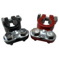 Red & Black Heavy-Duty Top Post Epoxy Coated Terminals Set