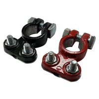 Red & Black Heavy-Duty Top Post Epoxy Coated Terminals Set