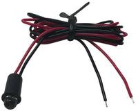 Red LED Indicator Light 12V Black Housing - Steady