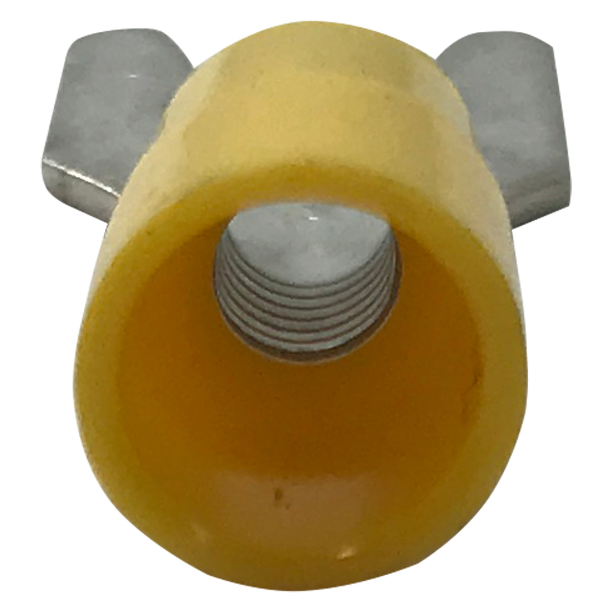 Vinyl Insulated Yellow Spring Spade Terminal 12-10 Gauge #8 Stud Connector - 100 Pack