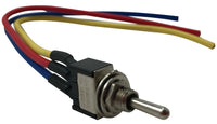 Mini Metal Toggle Switch ON-OFF-ON - 3 Amps @ 250 Volt SPDT W/ 6 Inch Leads