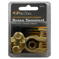 DEKA 00512 Top Post Replacement Brass Terminal Fits 6-1 AWG Gauge Cables