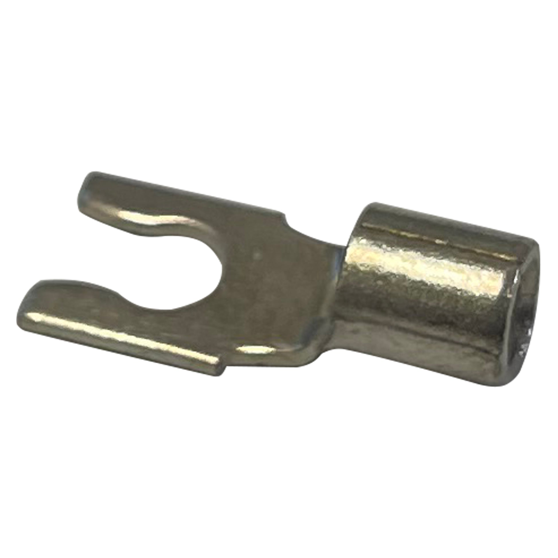 Non-Insulated Snap Spade Terminal 12-10 Gauge 1/4" Stud - 100 Pack