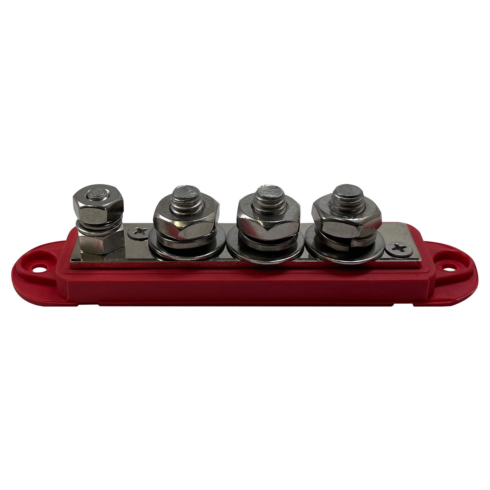 4 Point 3/8" Terminal Busbar - Red