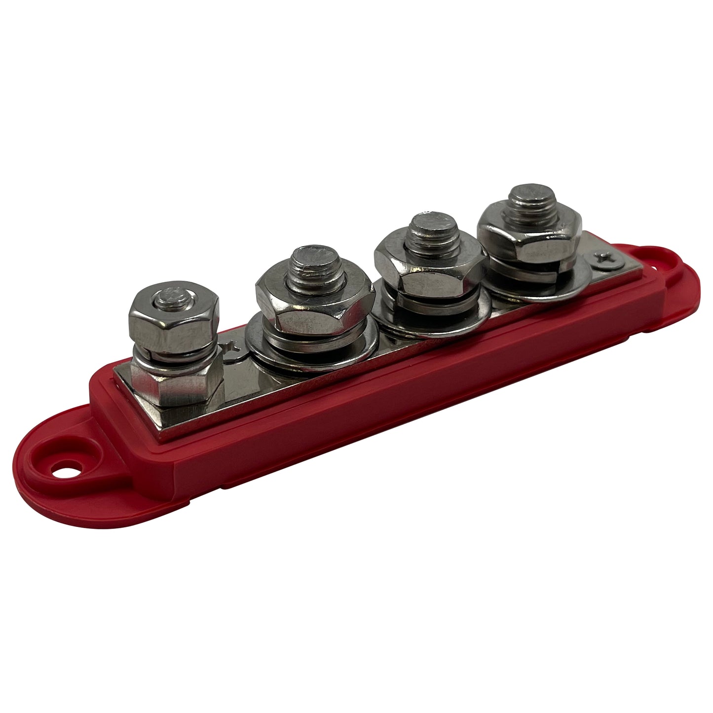 4 Point 3/8" Terminal Busbar - Red