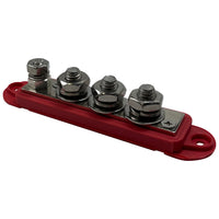 4 Point 3/8" Terminal Busbar - Red