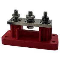 3 Point Red Hi-Amp 3/8" Terminal Busbar - 700 Amps