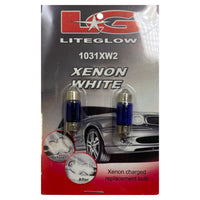 Pair of LG Liteglow 1031XW 1031 XENON WHITE LIGHT LAMP BULB 12V 10W 10X31