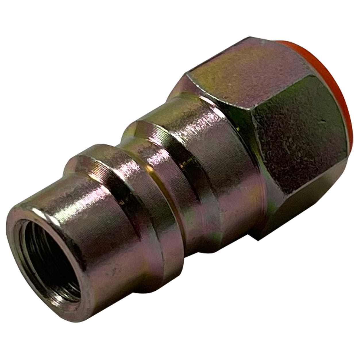 R-134a Steel With Valve Straight Low Side Retrofit Adapter (1/4" Flare 7/16" SAE) - 5 Pack