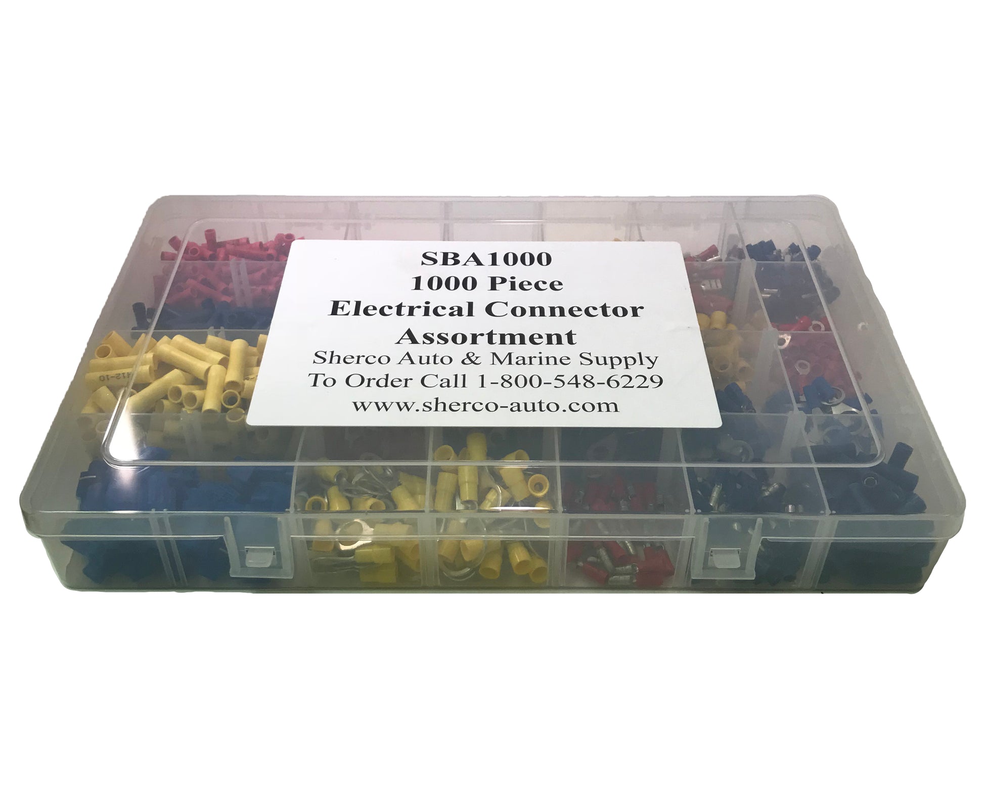 1000 Piece Master Solderless Crimp Vinyl Insulated Wire Terminal Connector Assortment Kit