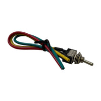 Mini Metal Toggle Switch ON-ON SPST - 3 Amps @ 250 Volt W/ 6 Inch Leads