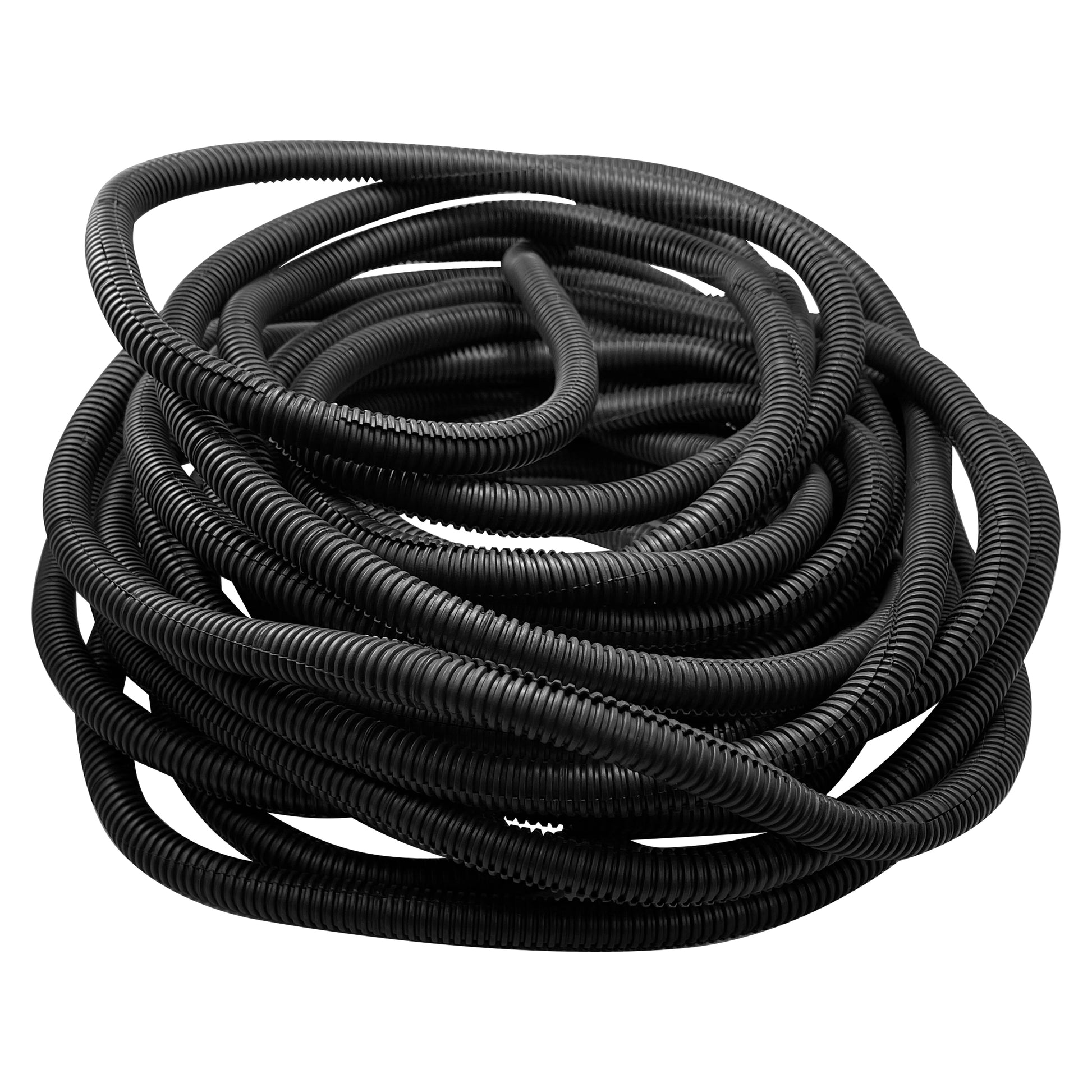 Auveco 14202 Black Nylon Wire Loom 3/8" I.D x 9/16" O.D - USA - 50 FT