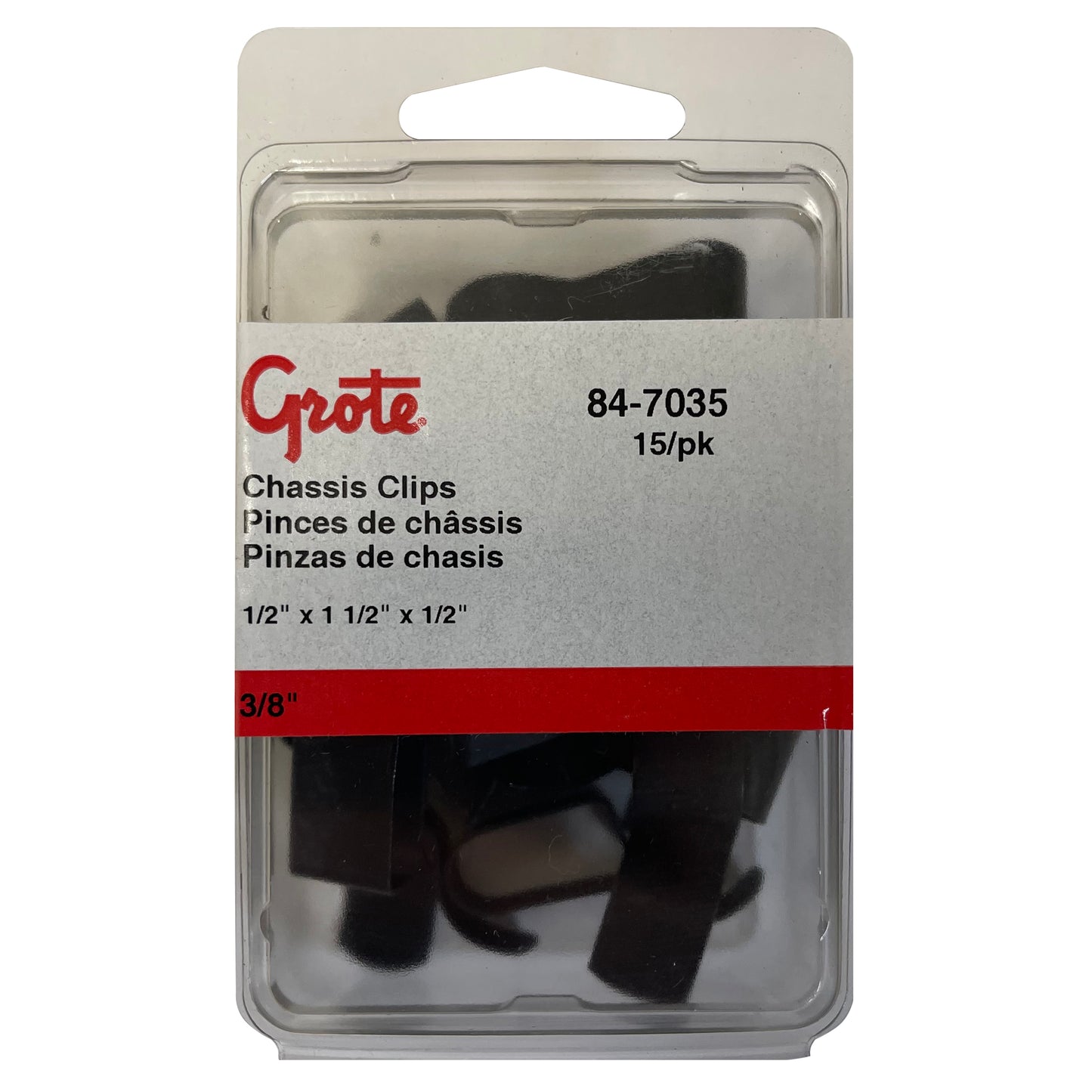 Chassis Clip 3/8 Inch - 15 Pack