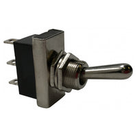 Heavy Duty Momentary MOM ON / OFF / MOM ON Metal Toggle Switch - 25 Amps @ 12 Volts