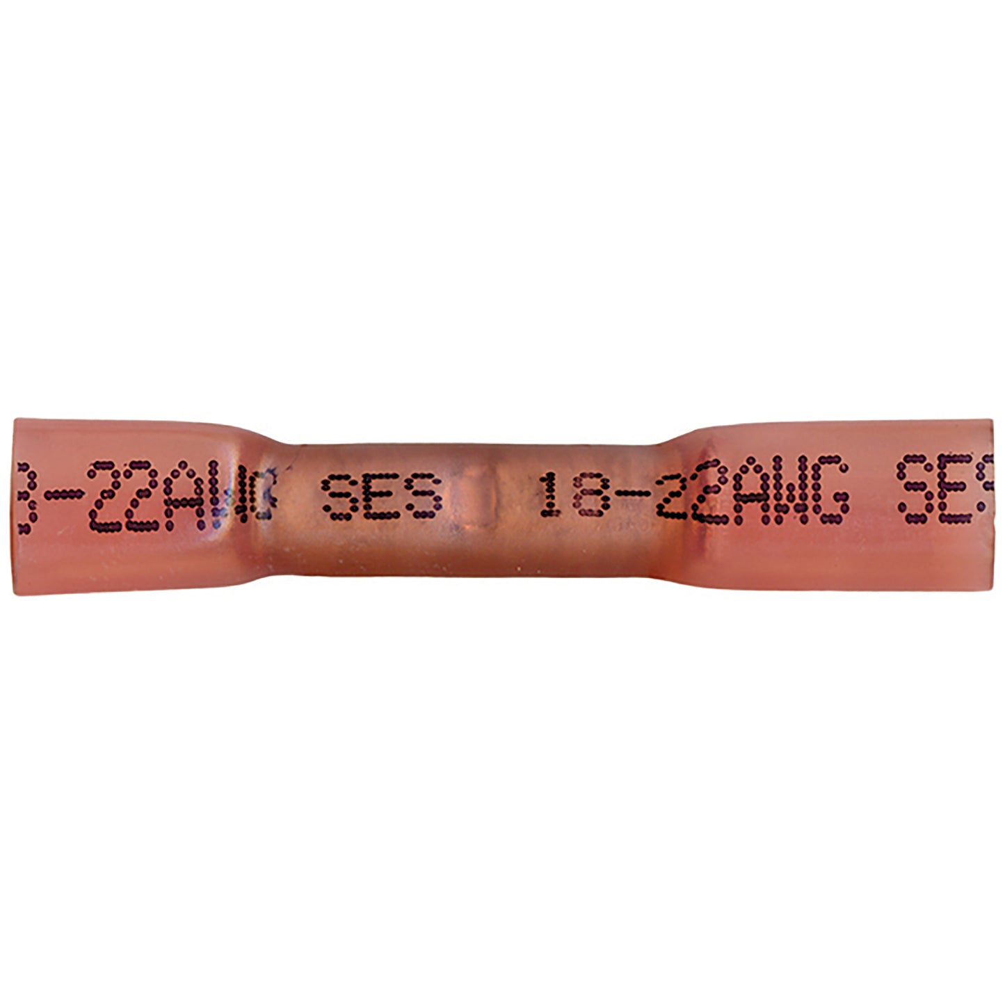 Heat Shrink & Crimp Red Butt Connector 22-18 Gauge - 500 Pack