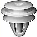 White Nylon Door Trim Panel Retainer Bottom Head Diameter 3/4", Top Head Diameter 1/2"Stem Diameter