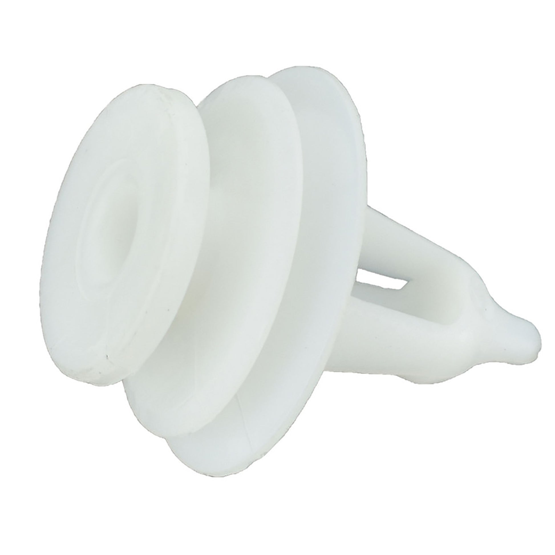 White Nylon Door Trim Panel Clip Retainer - 7 MM Hole 15 MM Stem 13 MM Head - 50 Pack