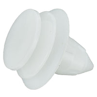 White Nylon Door Trim Panel Clip Retainer - 9.5 MM Hole 14 MM Stem 15 MM Head - 25 Pack