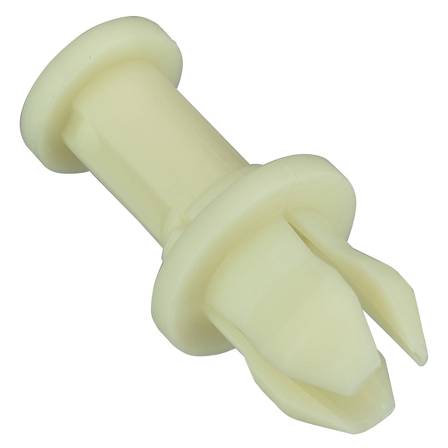 Natural Nylon Push Retainer Clips - 25/64" Hole - 12.5 MM Stem - 16 MM Flange - 25 Pack