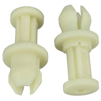 Natural Nylon Push Retainer Clips - 25/64" Hole - 12.5 MM Stem - 16 MM Flange - 25 Pack