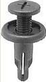 Black Nylon Push-Type Retainer Head Diameter 18mm, Stem Length 21mm, Fits Into 8mm Hole Honda # 9050