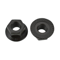 Black Metric Hex Flange Nuts - 8 - 1.25 MM Screw Size - 13 MM Hex - 19 MM O. D. - 100 Pack