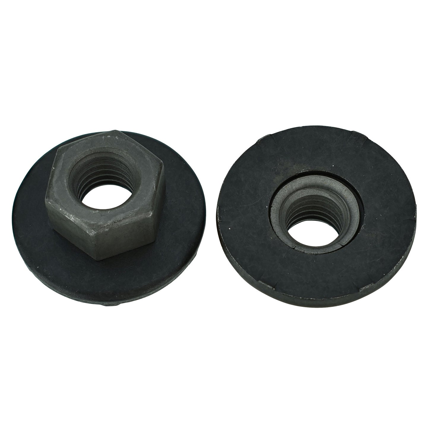 Black Barbed Washer Hex Nuts - 8 - 1.25 MM Screw Size - 13 MM Hex - 24 MM O.D. - 25 Pack