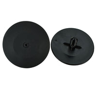 Black Nylon Hood Insulation Retainer Clips - 1/4" Hole - 3/4" Stem - 2" Head - 25 Pack