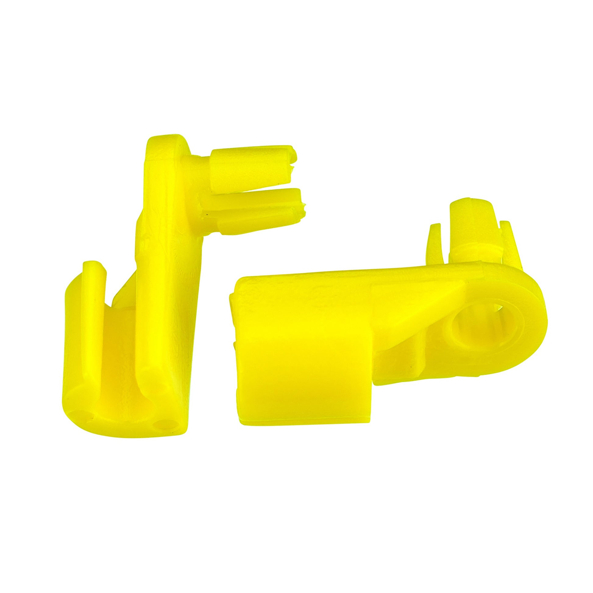 Left Hand Side Yellow Nylon Door Lock Rod Clips Retainer - 5/32" Rod 17/64" Hole - 25 Pack