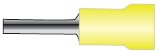 Vinyl Insulated Yellow Funnel Entry Pin Terminal Connector 12-10 Gauge - 100 Pack