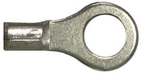 Non-Insulated Ring Terminal 8 Gauge 5/16" Stud - 100 Pack