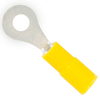 Vinyl Insulated Yellow Ring Terminal 26-24 Gauge #10 Stud - 100 Pack