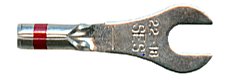 Non-Insulated Long Neck Spade Terminal 22-18 Gauge #10 Stud - 50 Pack