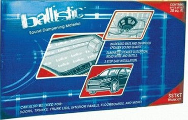 Metra SSTKT Ballistic Sound Dampening Trunk Kit 5 Panels 18x32 20 Sq. Ft.