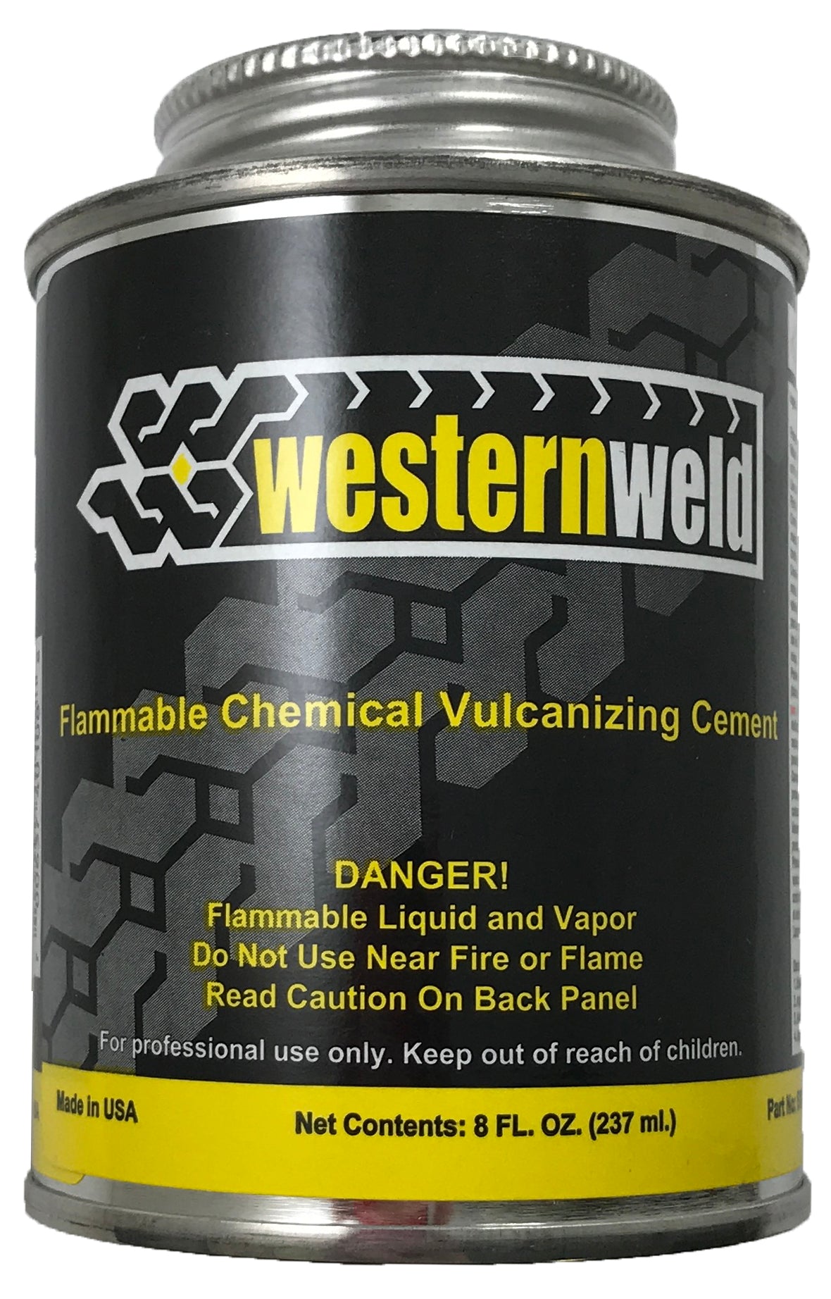Western Weld Clear All Purpose Vulcanizing Cement Brush Top Can 8 oz