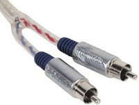 3' Ft Blue RCA Cable 2-Channel Audio Cable Twisted Pair w/ Foil Shield T-REX