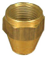 Female Tube Nut, 5/16 in, 1/2 in, 20 T.P.I, Gold  5 pack