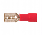 Vinyl Insulated Red Female Quick Disconnect Connector 22-18 Gauge .187 Tab - 100 Pack