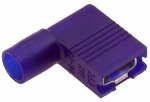 Nylon Insulated Blue Flag Terminal Quick Disconnect Connector 16-14 Gauge .250 Tab - 100 Pack