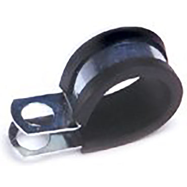 Rubber Insulated Steel Clamps 3/8" Diameter Hole .375" - 10 Pack