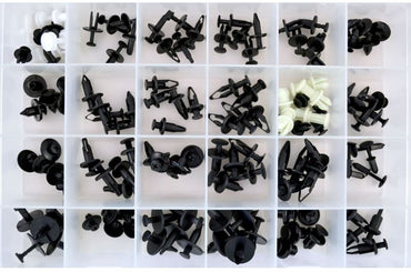 125 Piece Push Type Rivet And Retainer Assortment