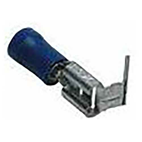 Vinyl Insulated Blue Piggyback Terminal Quick Disconnect Connector 16-14 Gauge .250 Tab - 100 Pack