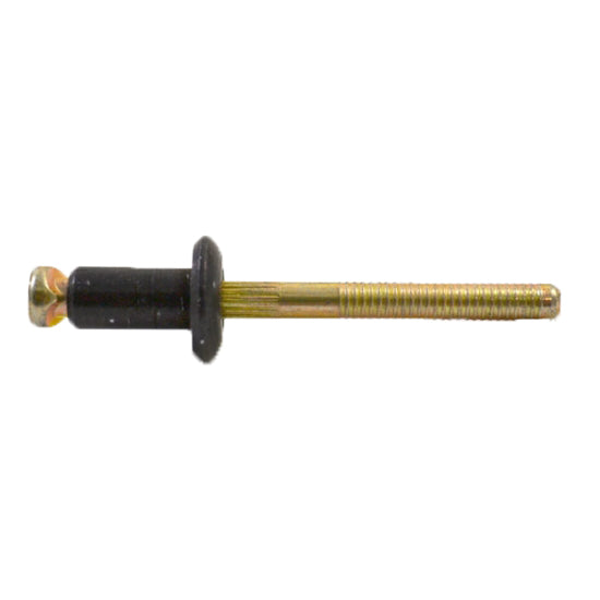 Aluminum Rivet- Steel Mandrel Black Outside Door Handle Rivet 1/4" Hole, 3/32"-1/8", 100 Pack