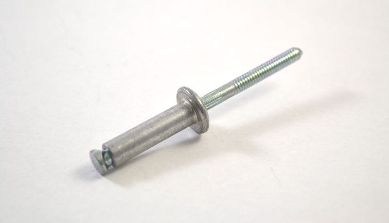 Long Aluminum Glass Stop Peel Rivet, Steel Mandrel 1/4" Hole, 33/64-19/32" , 100 Pack