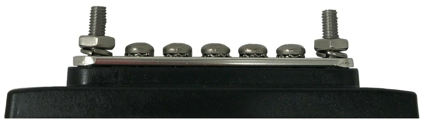 Blue Sea Systems 2304 Marine Mini Common Bus Bar 5 X #8-32 Screw 5 Gang 100 Amp