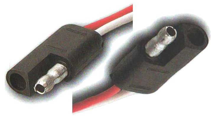 2 Pole Molded Trailer Connector 12in, 10 pack