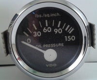 VDO Gauge 0-150 PSI Oil Pressure Electric 2-1/32" Inch Diameter 12V NOS - MADE IN GERMANY